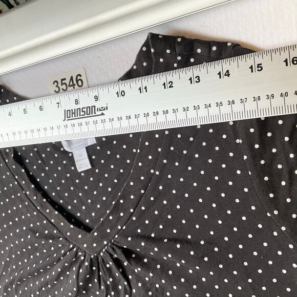 Charter Club Intimates Women Dress size M Short Sleeve V-neck Above Knee Black - Picture 2 of 7